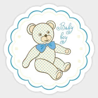 Pattern for baby boy Sticker